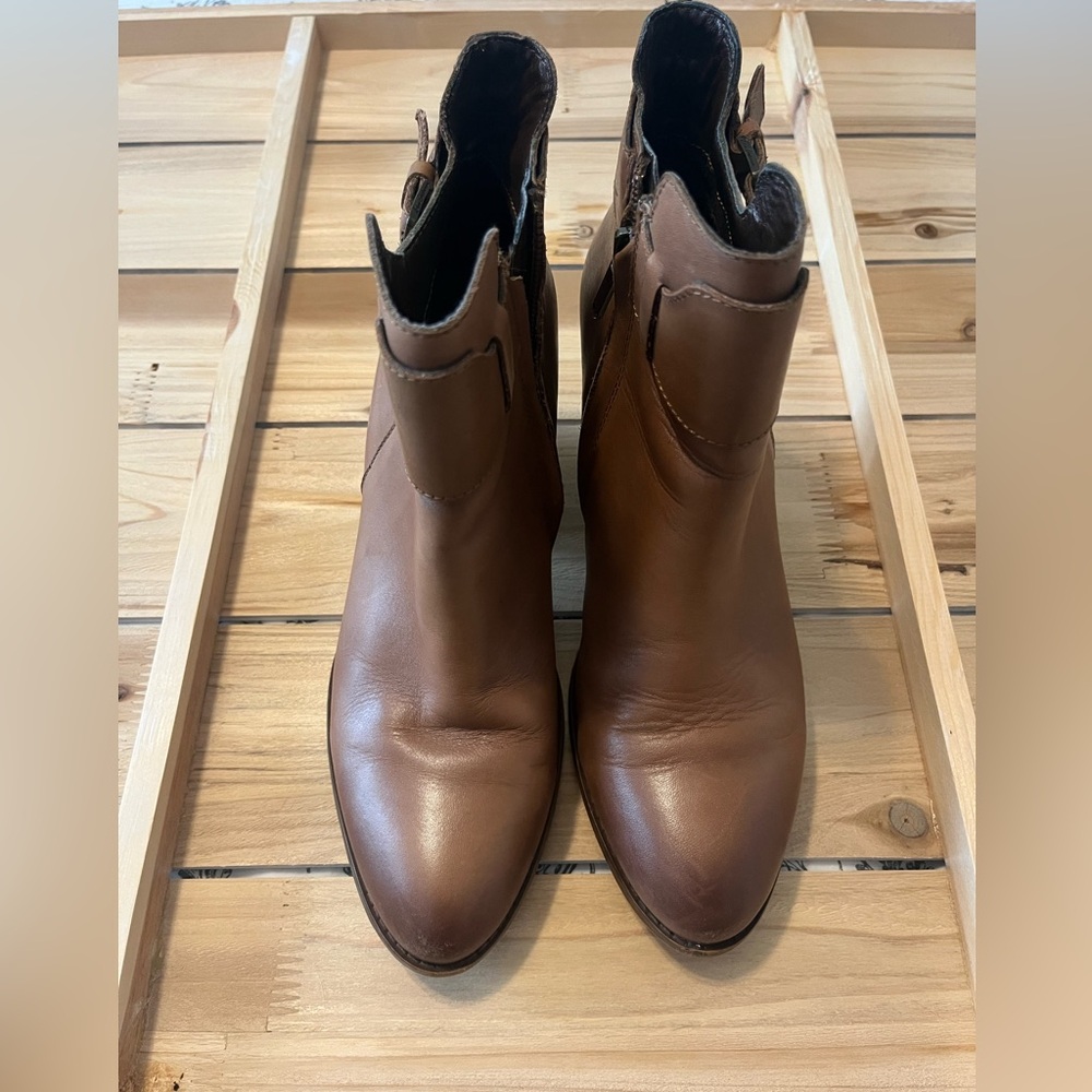 Sam Edelman Tan Leather Ankle Booties